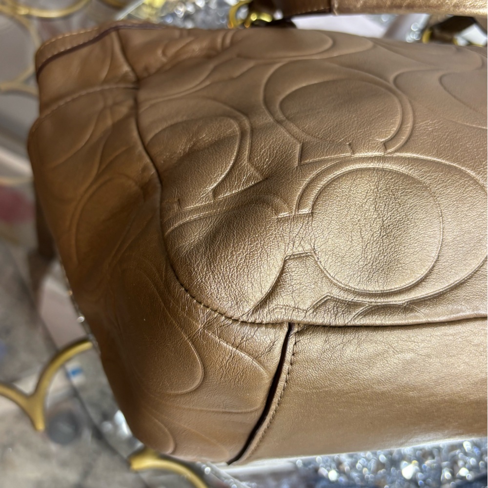 Coach 2012 Gallery copper Embossed Leather Tote EUC - Picture 12 of 15